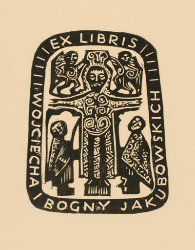 Exlibris by W. Latach from Poland for Wojciech Jakubowski - Religion 