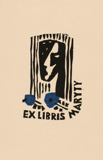 Exlibris by W. Latach from Poland for ? Maryty - 