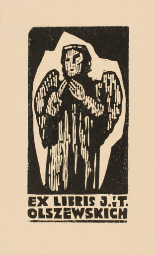 Exlibris by W. Latach from Poland for J. i T. Olszewskich - Angel 