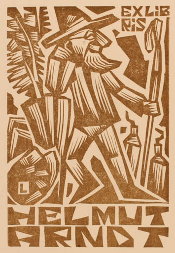 Exlibris by Rajmund Lewandowski from Poland for Helmut Arndt - Art Man 