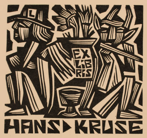 Exlibris by Rajmund Lewandowski from Poland for Hans Kruse - 