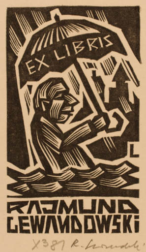 Exlibris by Rajmund Lewandowski from Poland for Rajmund Lewandowski - 