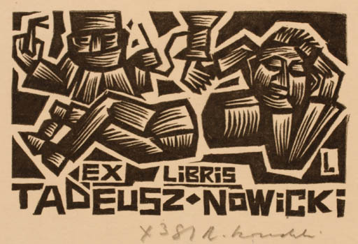 Exlibris by Rajmund Lewandowski from Poland for Tadeusz Nowicki - Medicine 