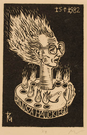 Exlibris by Zbigniew Lubicz-Miszewski from Poland for Danusza Halickiego - Surrealism 