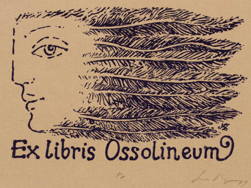 Exlibris by Zbigniew Lubicz-Miszewski from Poland for ? Ossolineum - Portrait 