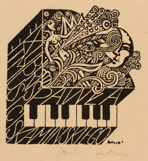 Exlibris by Zbigniew Lubicz-Miszewski from Poland for ? Freie Graphik - Music 