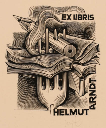 Exlibris by Wojciech Luczak from Poland for Helmut Arndt - 