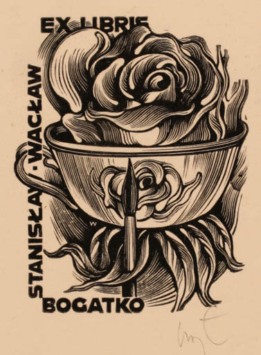 Exlibris by Wojciech Luczak from Poland for Stanislaw Waclaw Bogatko - 