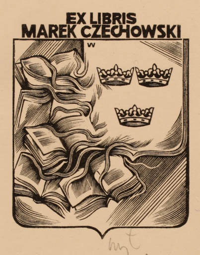 Exlibris by Wojciech Luczak from Poland for Marek Czechowski - Book 