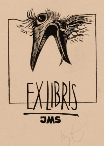 Exlibris by Wojciech Luczak from Poland for ? J. M. S. - Bird 