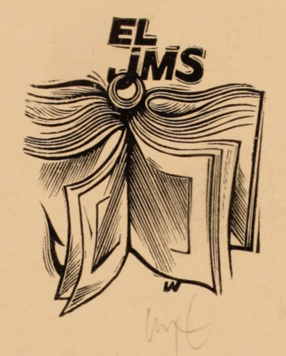 Exlibris by Wojciech Luczak from Poland for ? J. M. S. - Book 