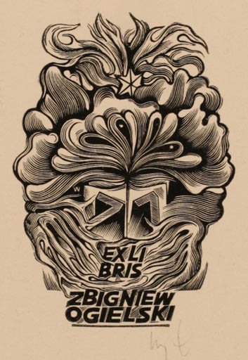 Exlibris by Wojciech Luczak from Poland for Zbigniew Ogielski - Abstract 