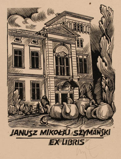 Exlibris by Wojciech Luczak from Poland for Janusz Szymanski - Architecture 