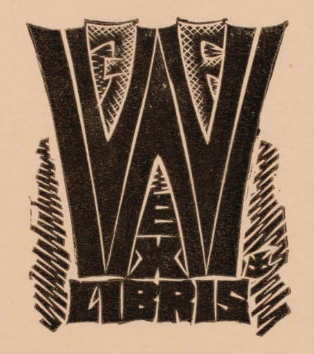 Exlibris by Wojciech Luczak from Poland for ? W. - Text/Writing 