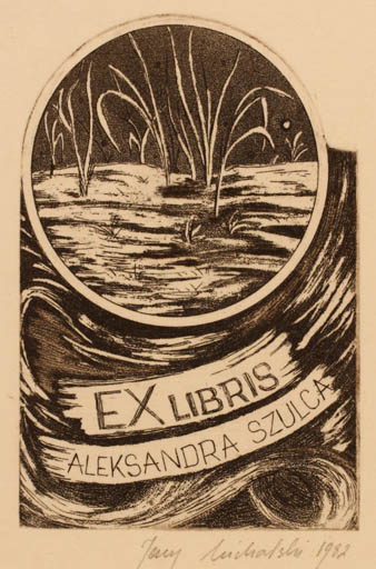 Exlibris by Jerzy Michalski from Poland for Aleksandra Szulka - 