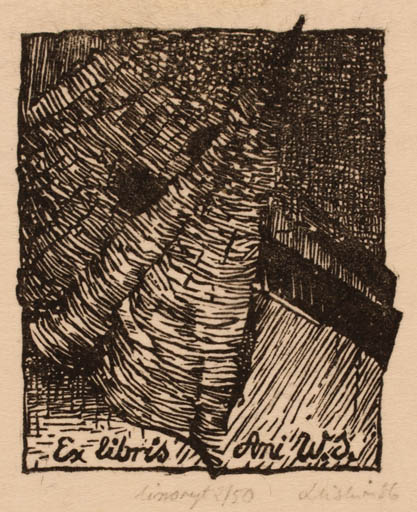 Exlibris by Leslaw Miskiewicz from Poland for J. W. Ami - Abstract 