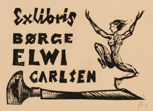 Exlibris by Klemens Raczak from Poland for Börge Elwi Carlson - 