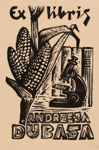 Exlibris by Klemens Raczak from Poland for Andrzeja Dubasa - Flora Science 