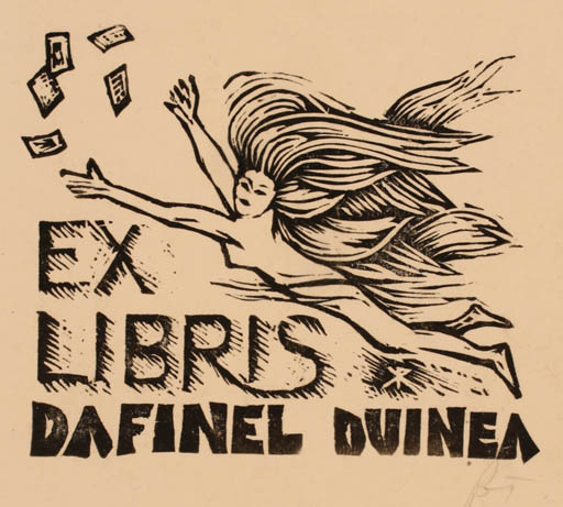 Exlibris by Klemens Raczak from Poland for Dafinel Duinea - Woman 