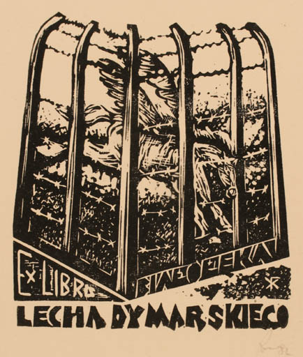 Exlibris by Klemens Raczak from Poland for Lecha Dymar Dymarskiego - Pegasus 