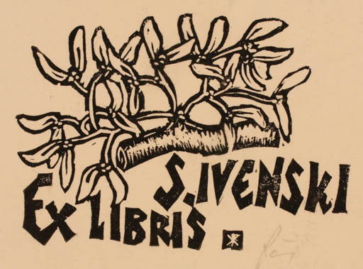 Exlibris by Klemens Raczak from Poland for S. Ivenski - Flora 