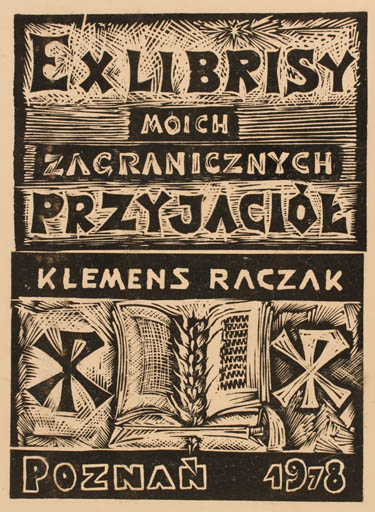 Exlibris by Klemens Raczak from Poland for Klemens Raczak - Text/Writing 