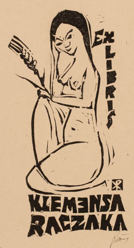 Exlibris by Klemens Raczak from Poland for Klemens Raczak - Woman 