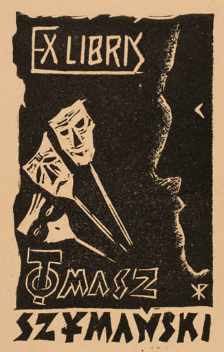 Exlibris by Klemens Raczak from Poland for Tomasz Szuymanski - Theater/Cirkus 