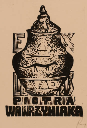 Exlibris by Klemens Raczak from Poland for Piotra Wawrzyniaka - 