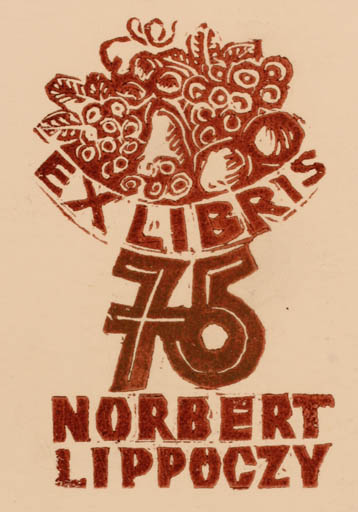 Exlibris by Jozef Szuszkiewicz from Poland for Ing. Nobert Lippóczy - Fruit 