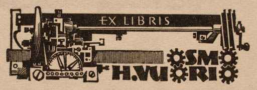 Exlibris by Stanislaw Szymanski from Poland for SM. H. Vuri - Technology 