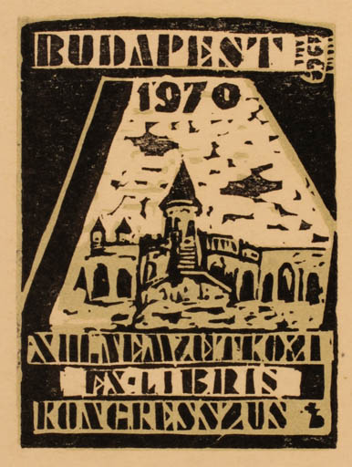 Exlibris by Bronislav Josef Tomecki from Poland for ? XIII. EL-Kongres Budapest - Castle/Palace Exlibris Congress 