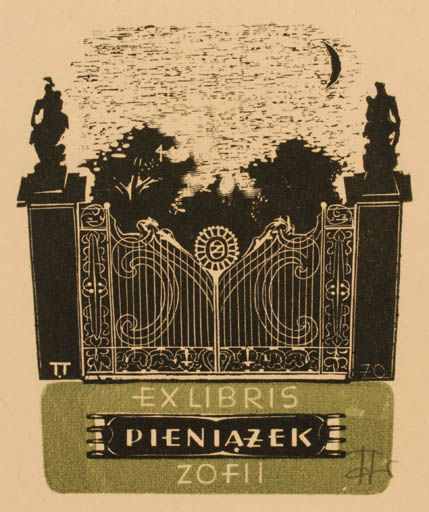 Exlibris by Tadeusz Tuszewski from Poland for Zofii Pienlazek - 