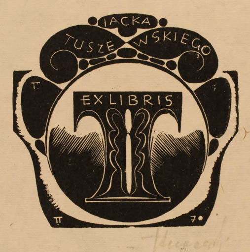 Exlibris by Tadeusz Tuszewski from Poland for Jacka Tuszewskiego - 
