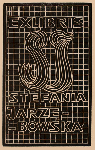 Exlibris by Henryk Zwolakiewicz from Poland for Stefania Jarze-Bowska - Text/Writing 