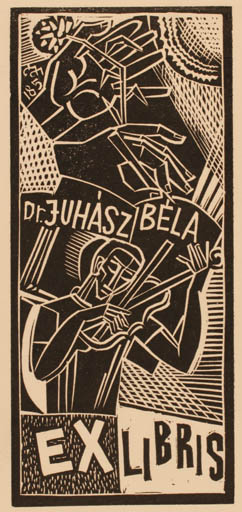 Exlibris by Janos Jozsa from Hungary for Dr. Bèla Juhasz - Hand(s) Music 