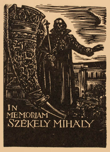 Exlibris by Janos Jozsa from Hungary for Mihaly Szekely - 