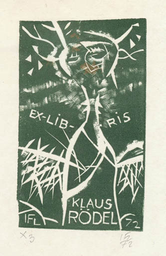 Exlibris by Ladislav Feszt from Romania for Klaus Rödel - 