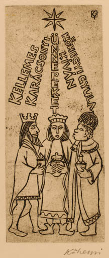 Exlibris by Gyula Köhegyi from Hungary for Gyula Köhegyi - Religion 