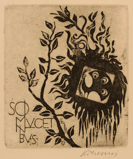 Exlibris by Gyula Köhegyi from Hungary for ? Somucetbus - 