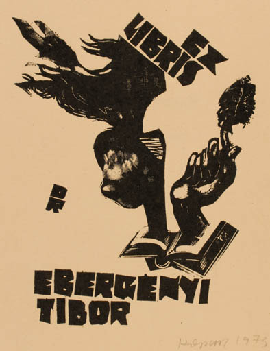 Exlibris by Marta Kopasz from Hungary for Dr. Tibor Ebergènyi - Book Hand(s) 