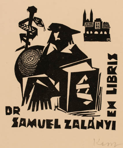 Exlibris by Marta Kopasz from Hungary for Dr. Samuel Zalanyi - Book 