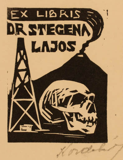 Exlibris by Bèla Korda from Hungary for Dr. Lajos Stegena - 