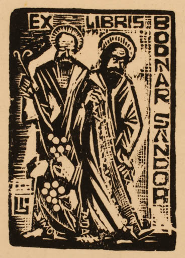 Exlibris by Geza Lavotta from Hungary for Sandor Bodnar - Religion 