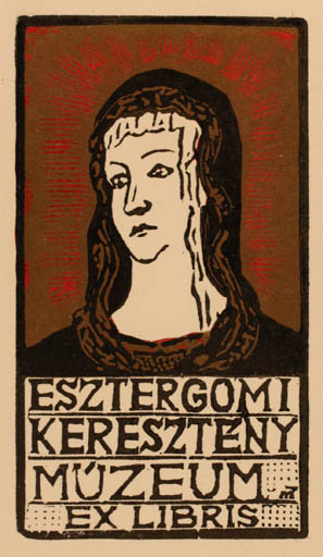 Exlibris by Tibor Moskal from Hungary for ? Esztergomi Kerszteny Müzeum - Portrait 