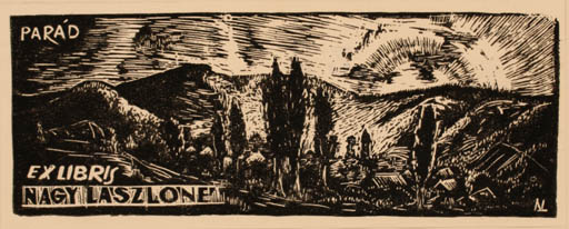 Exlibris by Laszlo Lazar Nagy from Hungary for Laszlone Nagy - Scenery/Landscape 