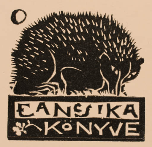 Exlibris by Erzsebet Ravasz from Hungary for ? Jancsika - Fauna 