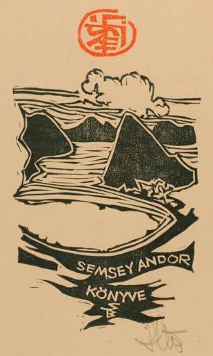 Exlibris by Bèla Stettner from Hungary for Dr. Andor Semsey - Scenery/Landscape 