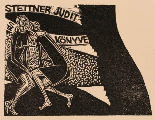 Exlibris by Bèla Stettner from Hungary for Judit Stettner - Woman 