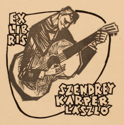 Exlibris by Bèla Stettner from Hungary for Laszlo Karper Szendrey - Music 